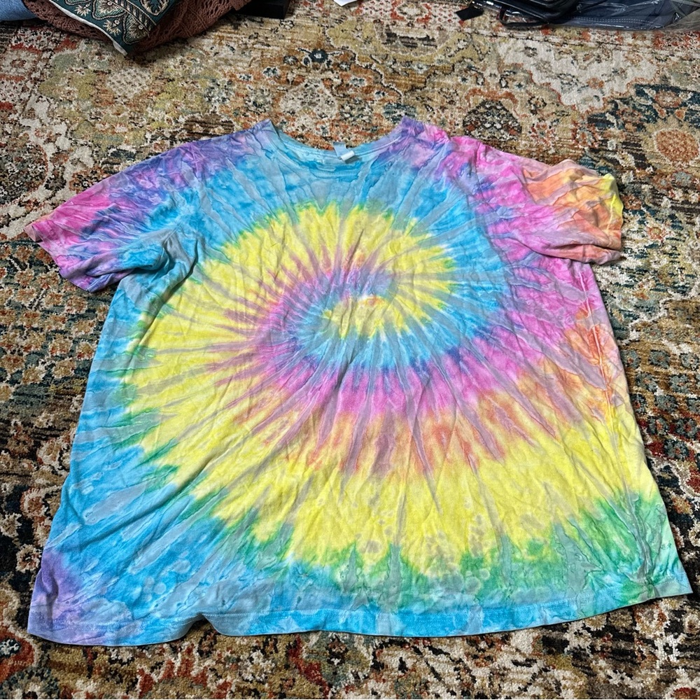 Vintage super soft tie dye tshirt dress